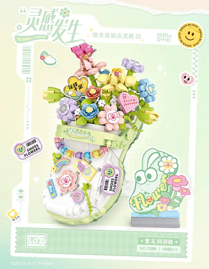 1350 LOZ GREEN SHOES FLOWERS 1040PCS