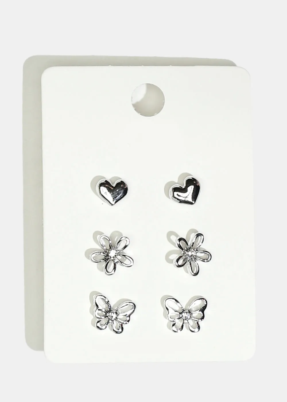 3-Pair Summer Stud Earrings