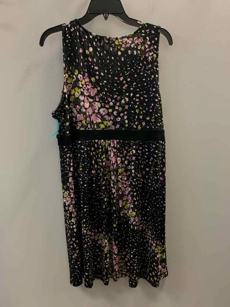 APT. 9 Dresses and Skirts Size XL BLK/PUR/WHT Floral Dress