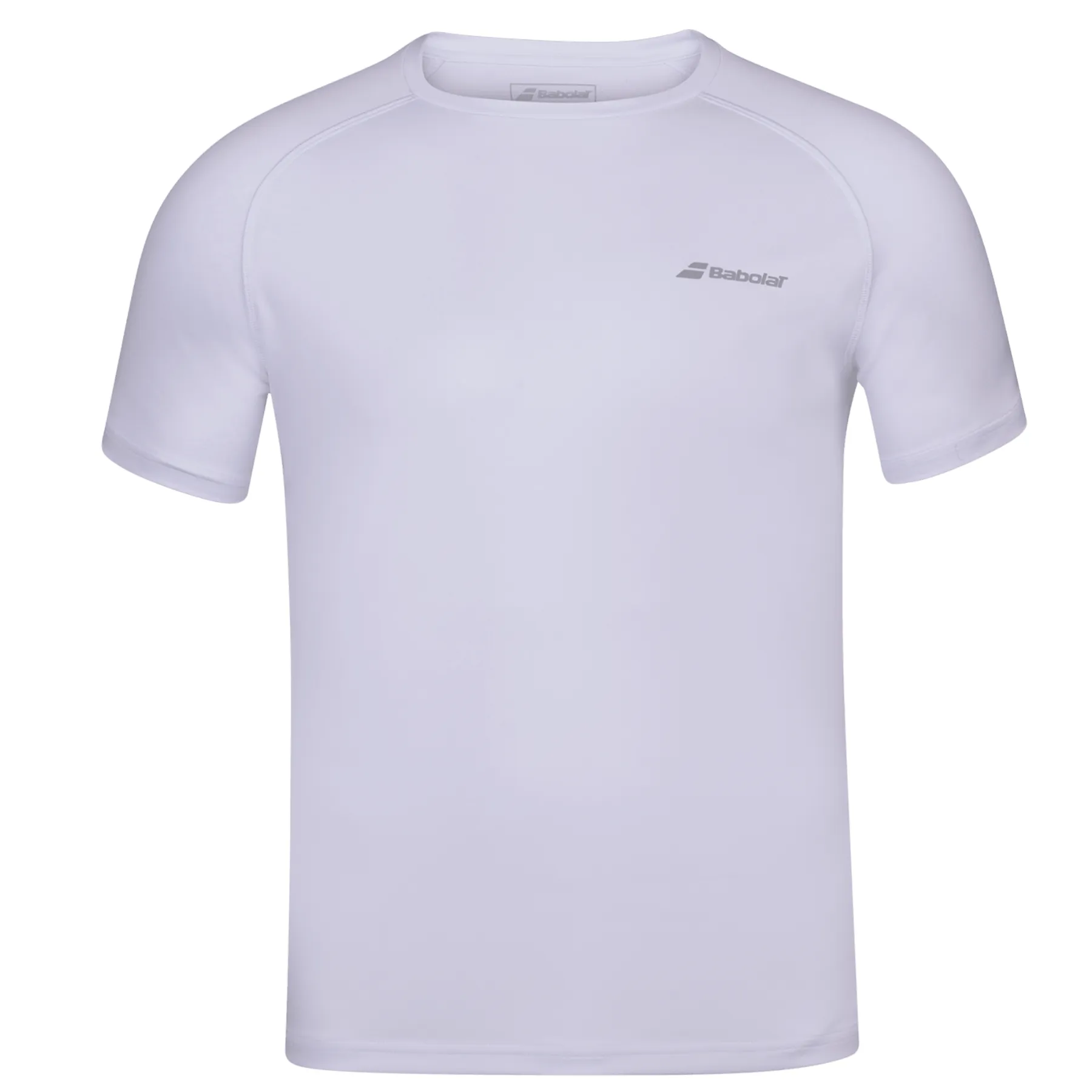 Babolat Play Crew Neck Boy Tee - White/White