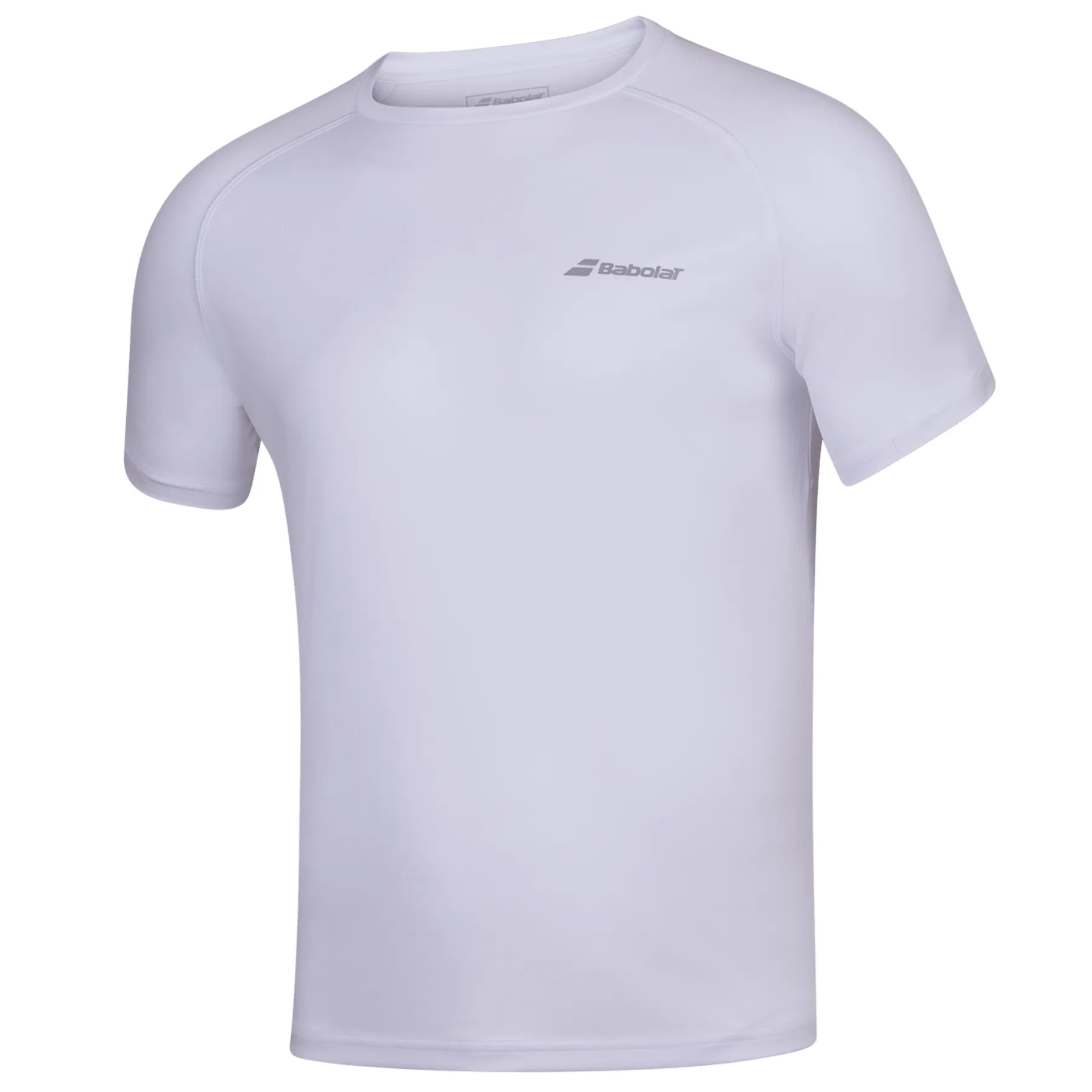 Babolat Play Crew Neck Boy Tee - White/White