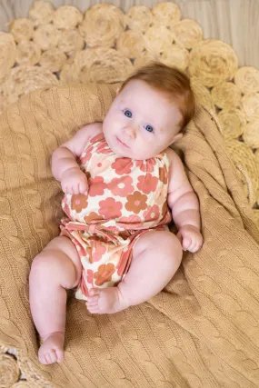 Baby Summer Romper Retro Bloom