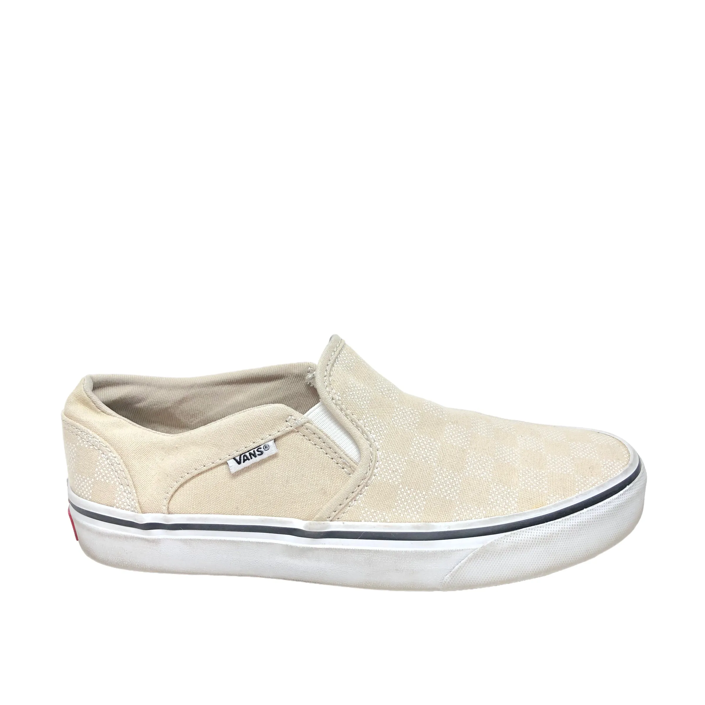 Beige Shoes Flats Vans, Size 7.5