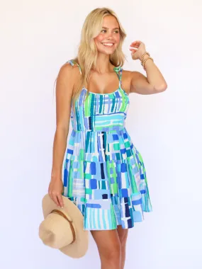 Blue Splash Summer Dress