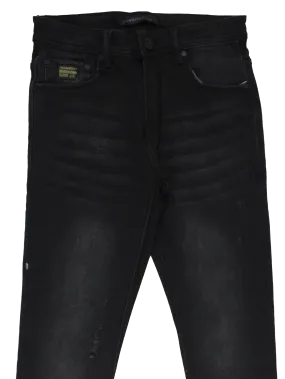 CHAMIKEY Black Coated Jeans