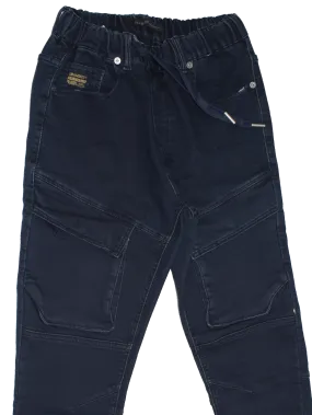 CHAMIKEY Navy Blue Drawstring Jeans