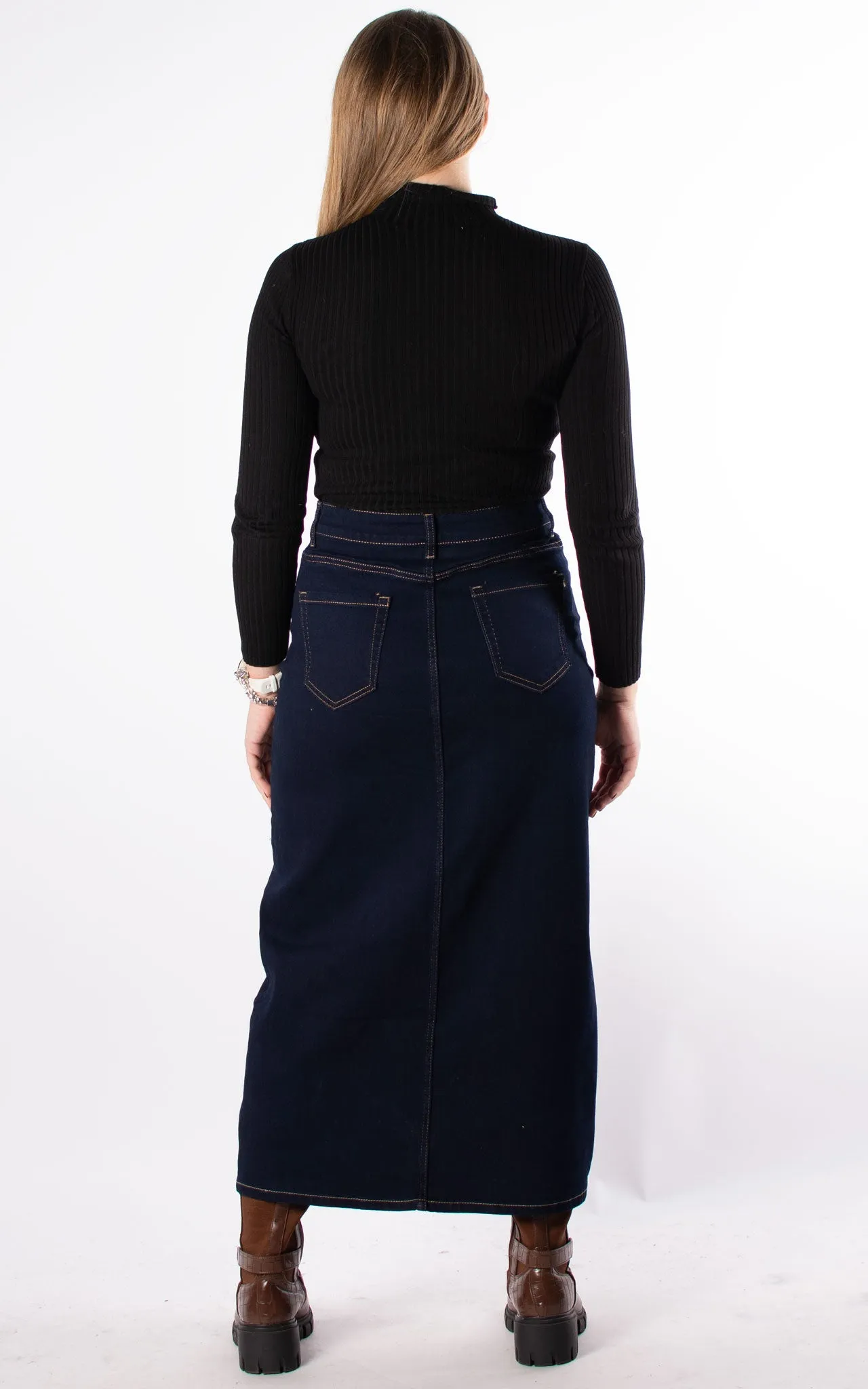 Denim Maxi Skirt