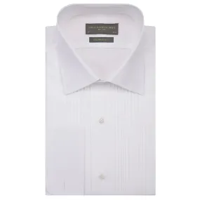 Dewitt White Pleated Dress Shirt