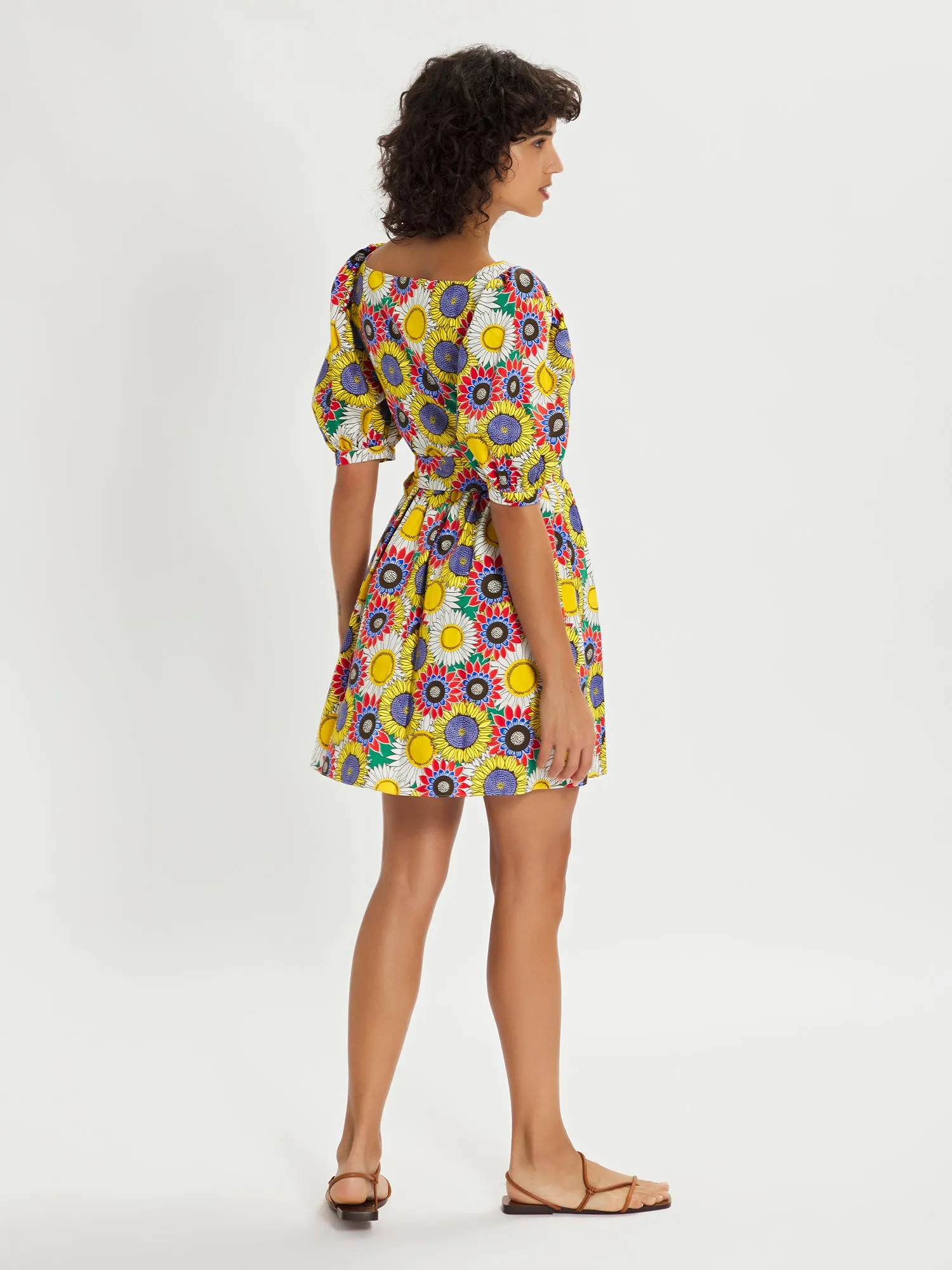 Dominique Floral Cotton Summer Mini Dress