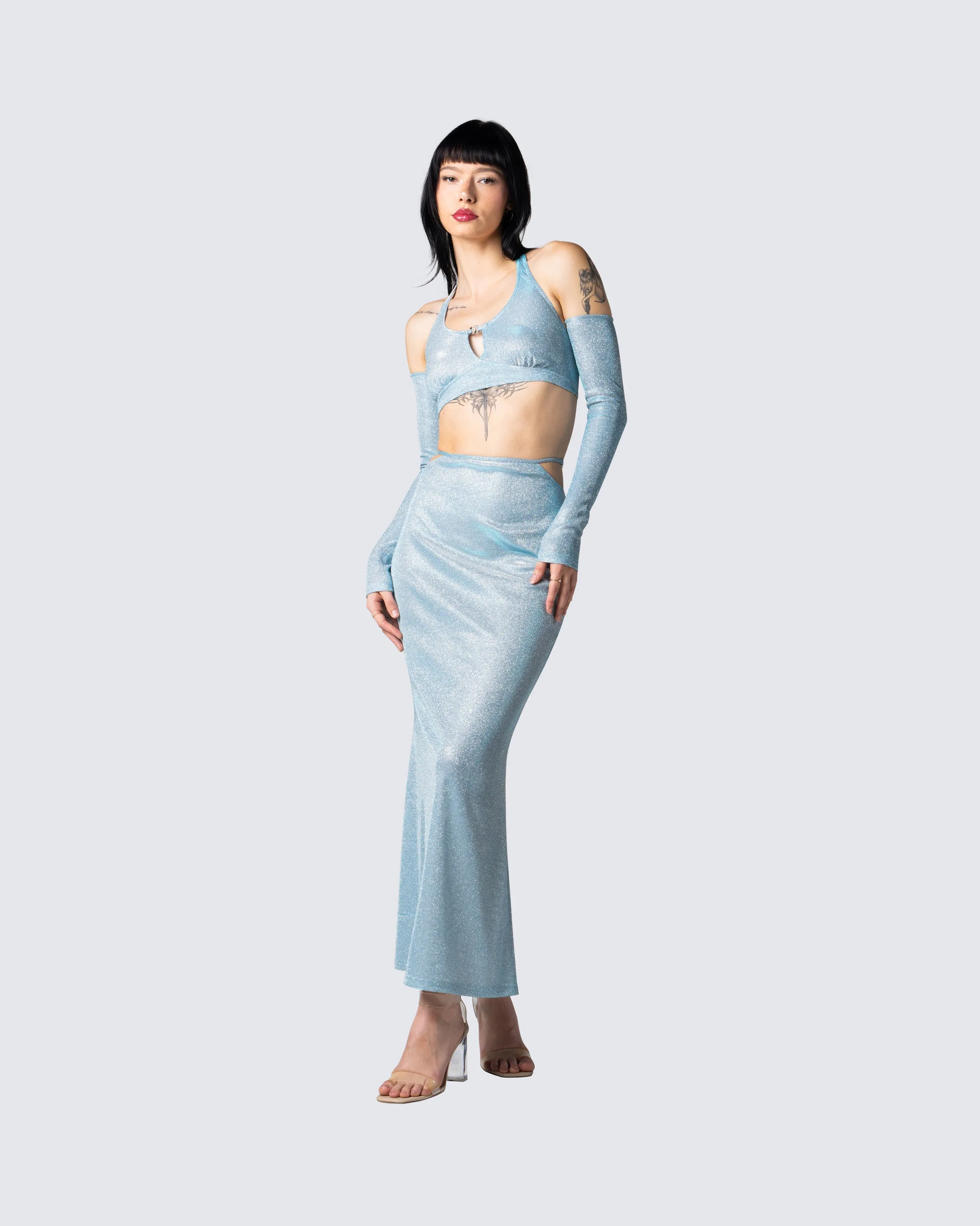 Erika Blue Maxi Skirt