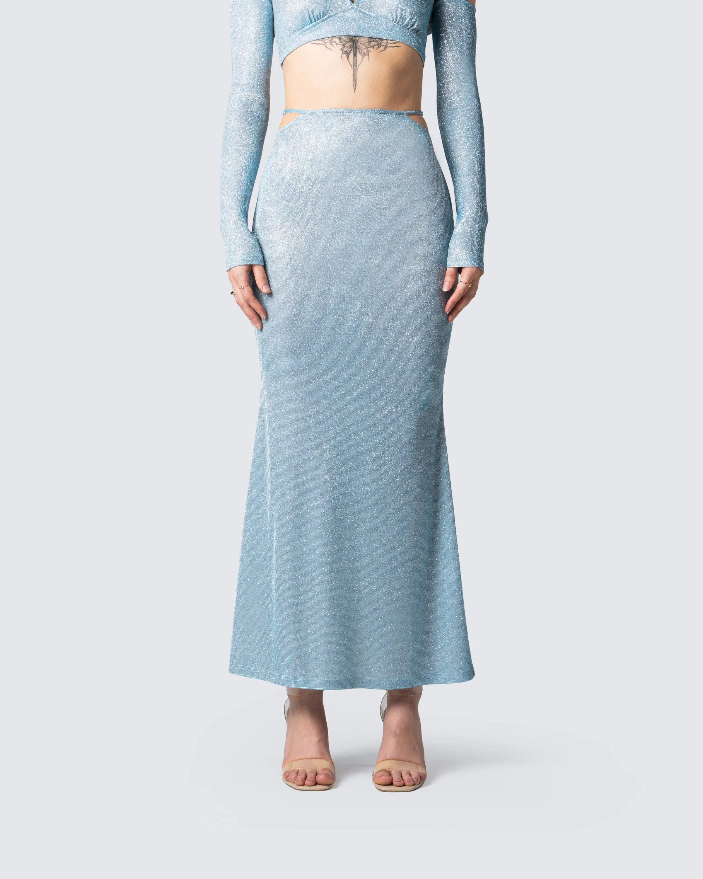 Erika Blue Maxi Skirt