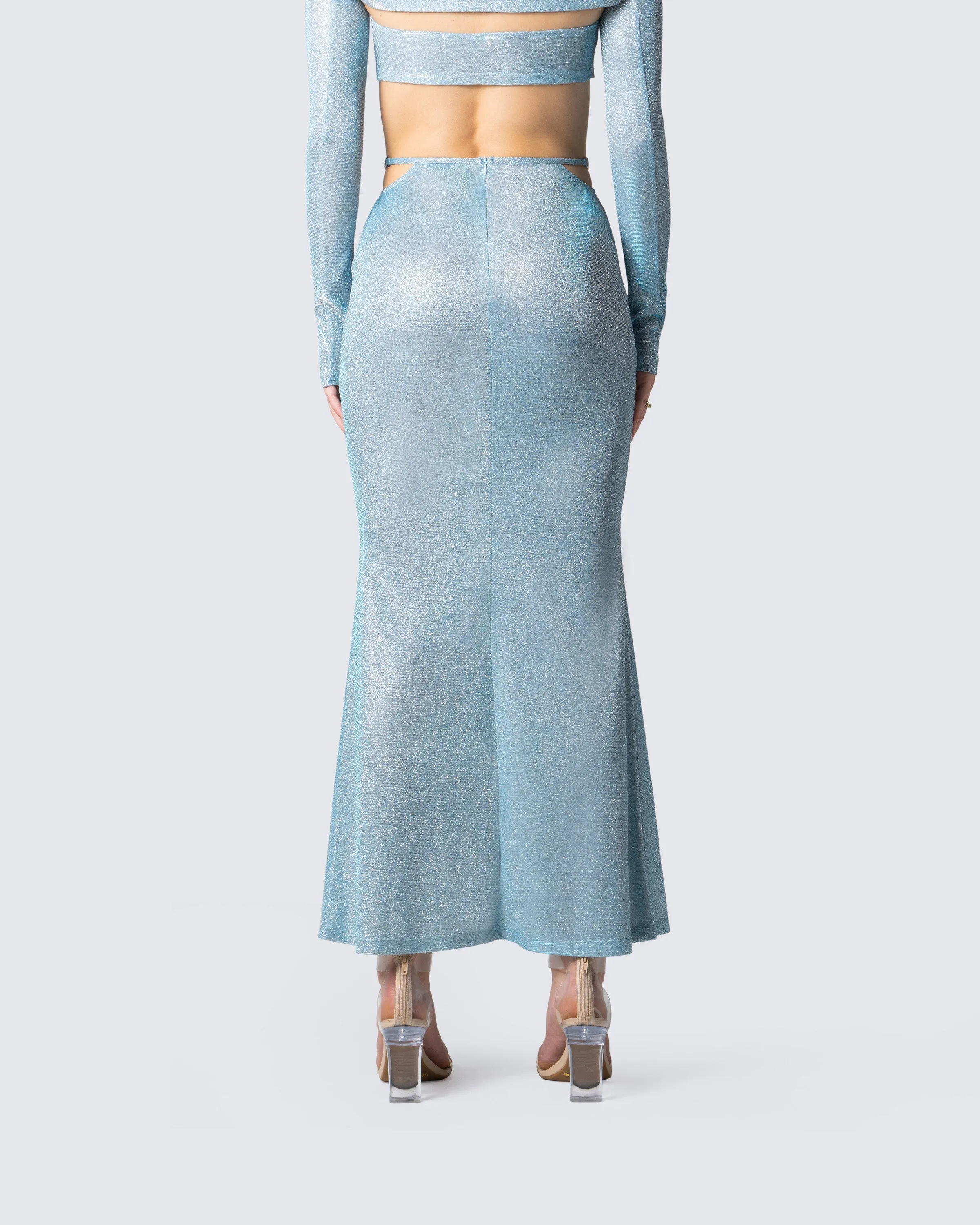 Erika Blue Maxi Skirt