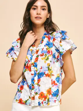 Essence of Summer Ruffle Top