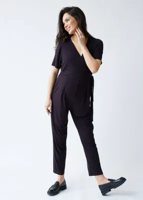 EveryWear Short Sleeve Maternity Jumpsuit