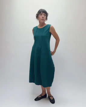 Fenini | Pleated Seam Dress in Teal