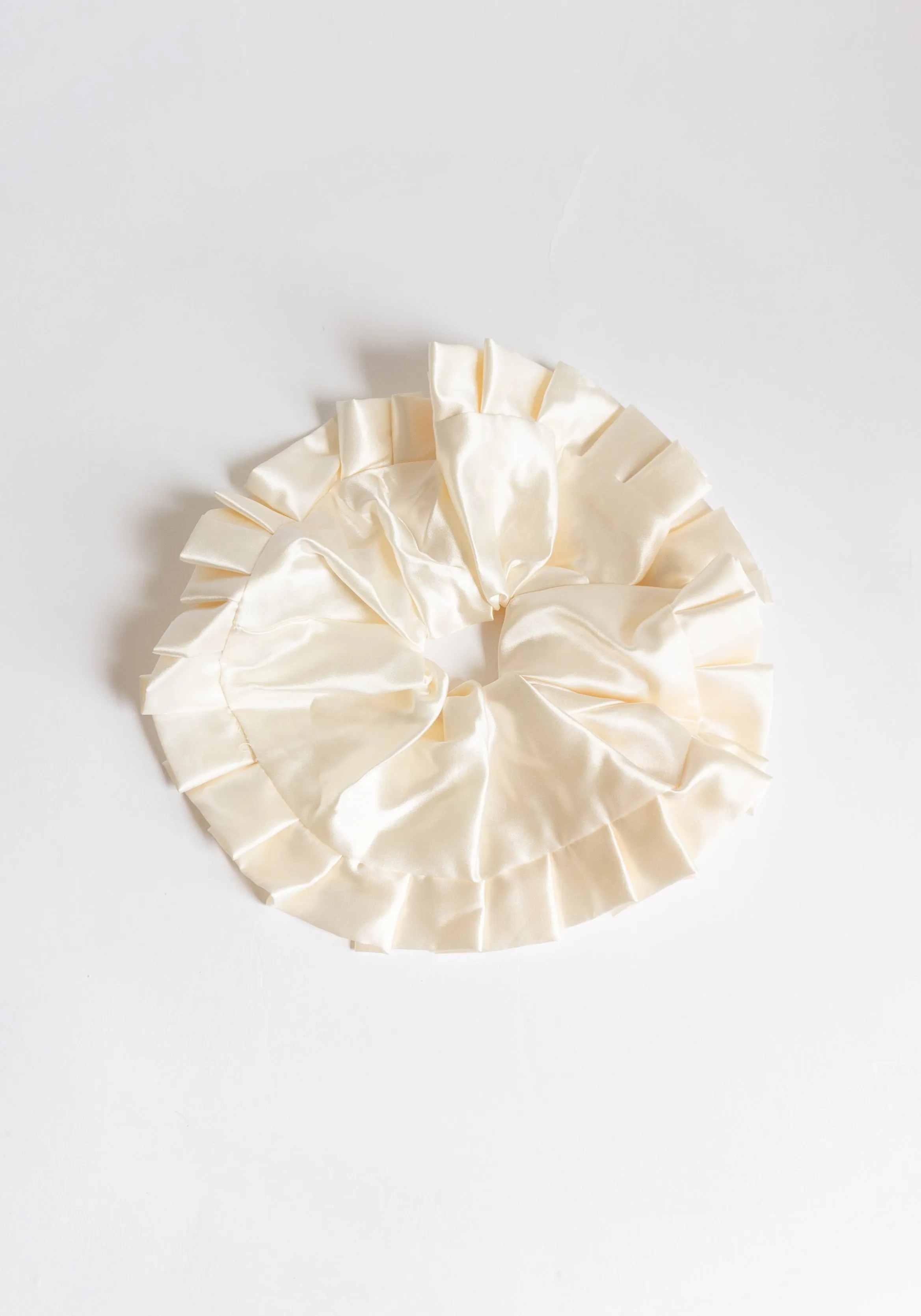 Giant Pleated Satin Scrunchie