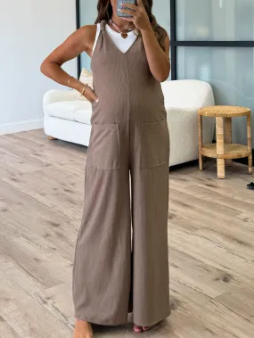 Hunter Ribbed Jumpsuit | Mocha