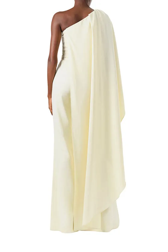 One Shoulder Draped Jumpsuit