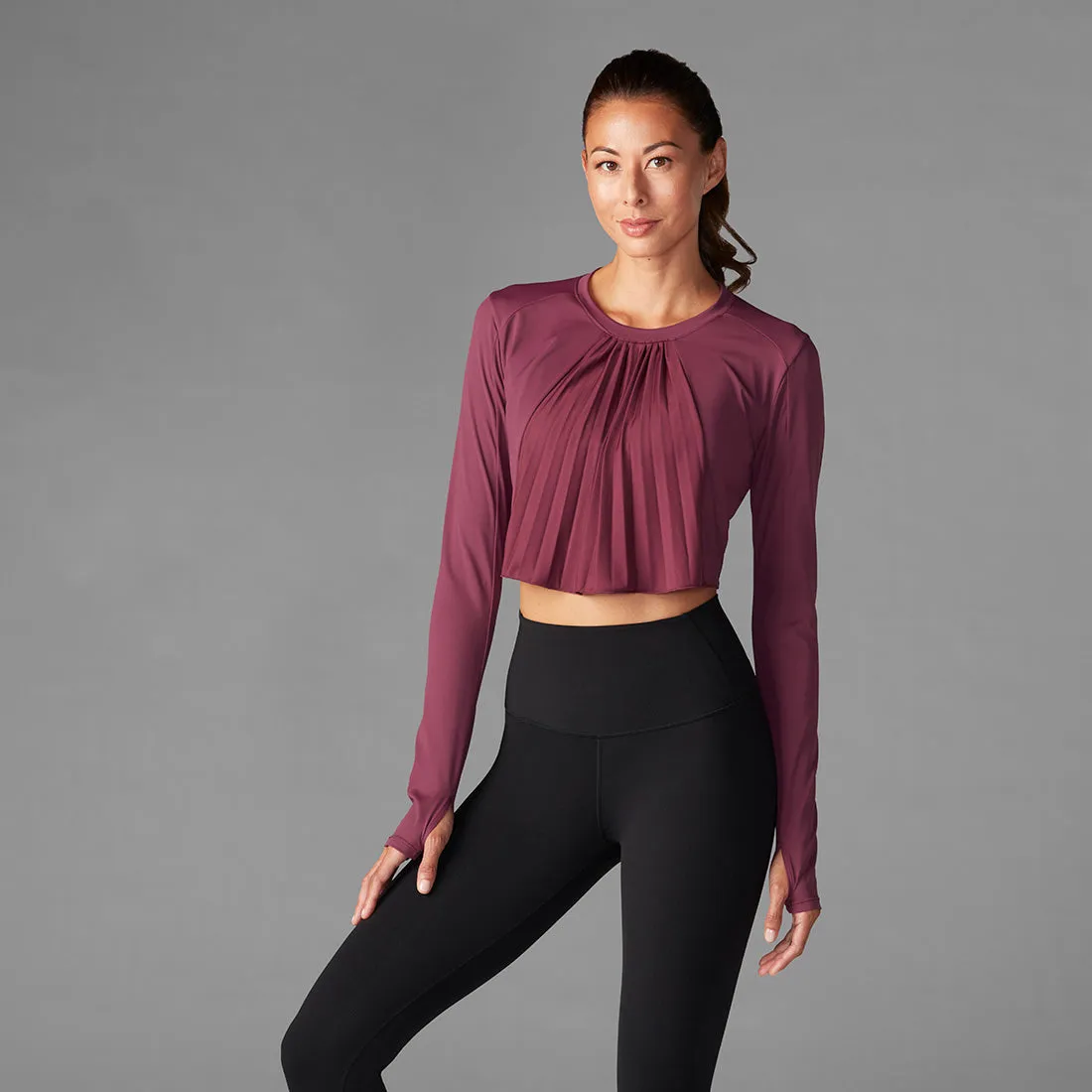 Pleated Long Sleeve Top *