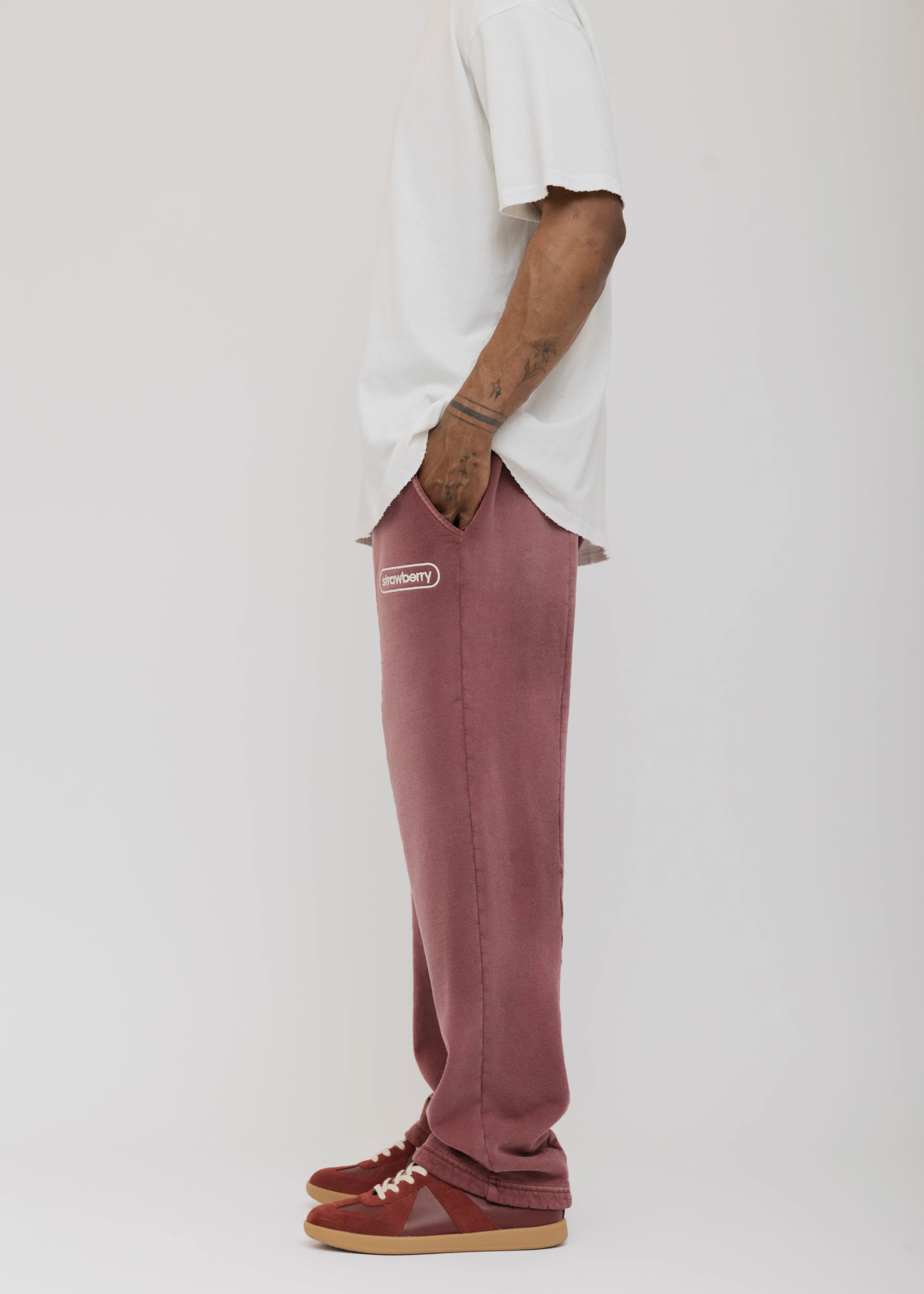 Pleated Sweatpant - Burgundy