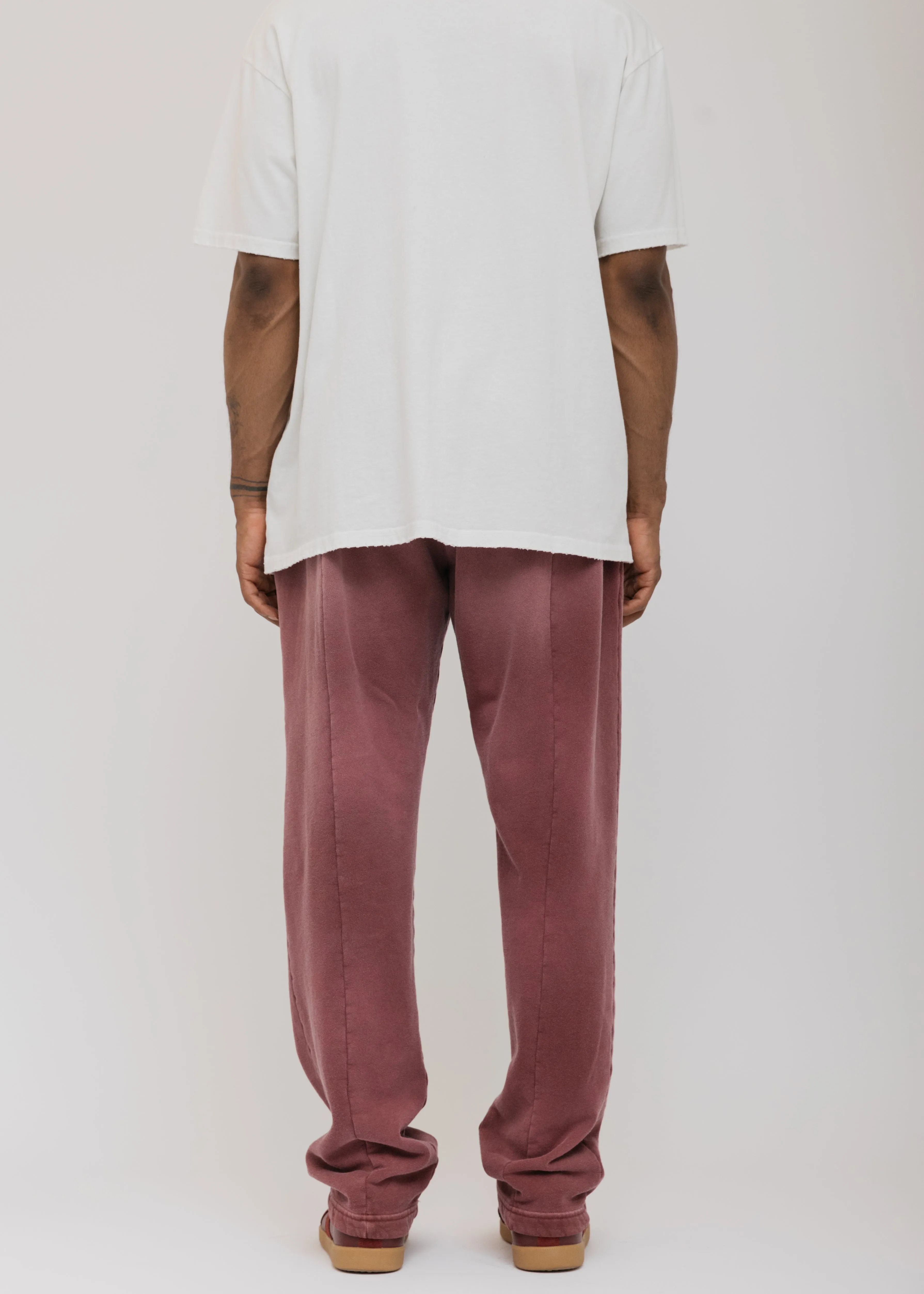 Pleated Sweatpant - Burgundy