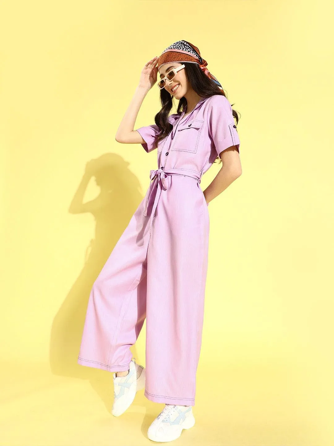 Style Quotient Pink Basic Jumpsuit