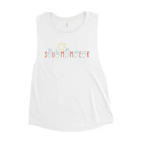 SUMMER VIBES Flowy Scoop Muscle Tank