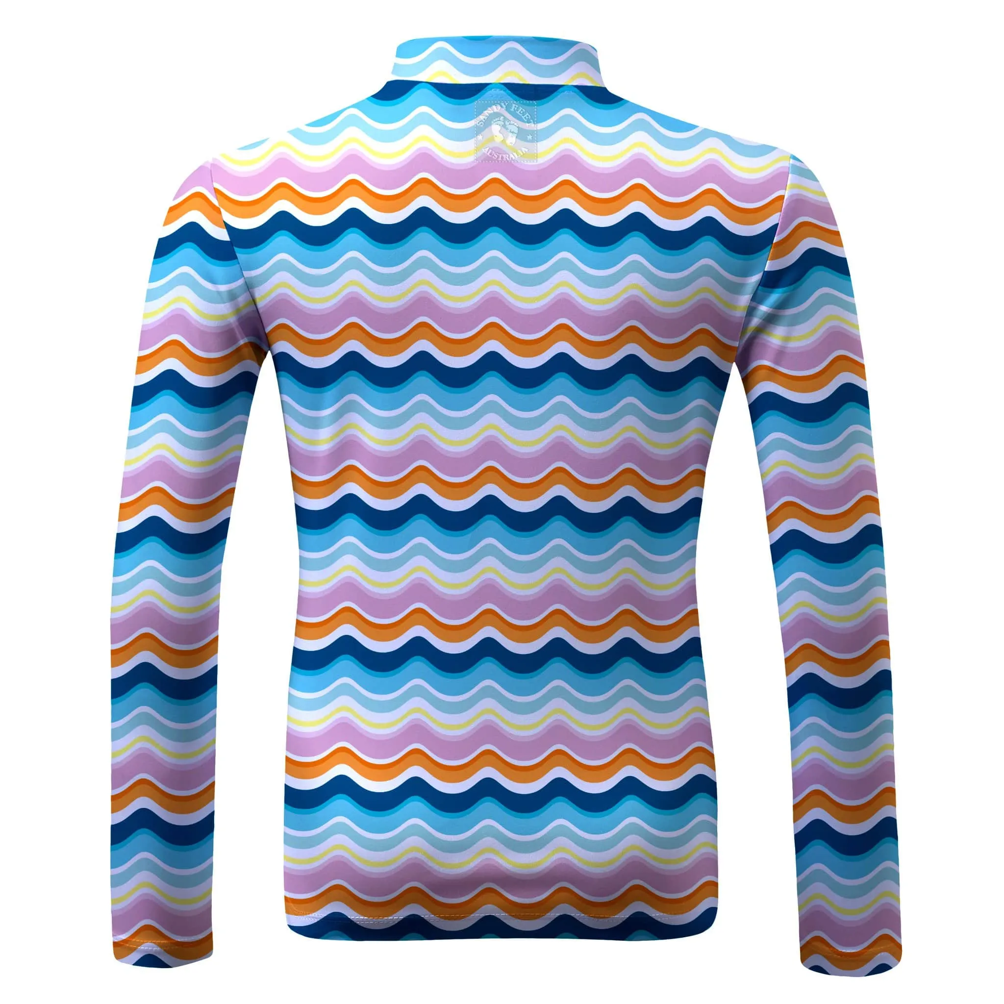 Summer Waves Long Sleeve Zip Rashie