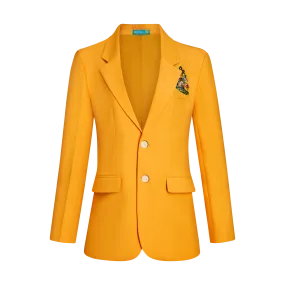 THE WOMEN'S OVERSIZED DIPLOMAT BLAZER-GOLD